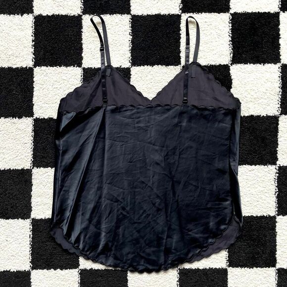 Vintage Black Satin Cami M - Picture 2 of 3